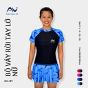 Bộ VÁY Bơi Ánh Viên Tay Ngắn AV01